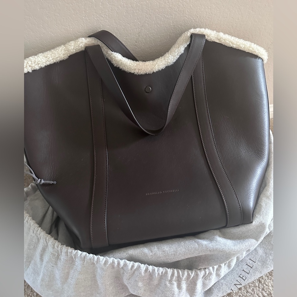 Brunello Cucinelli big leather tote